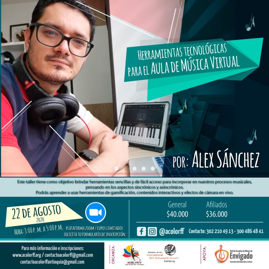 Taller Herramientas Tecnológicas para el Aula de Música Virtual con Alex&nbsp;Sánchez